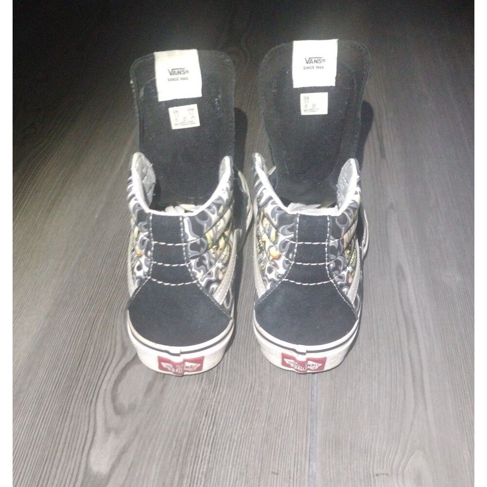 Vans Sk8-Hi Flame Skull Blk Sneakers - Sz Mens 3.5/Womens 5 - Picture 5 of 8